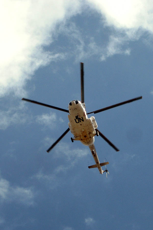 UNMIS helicopter over Juba